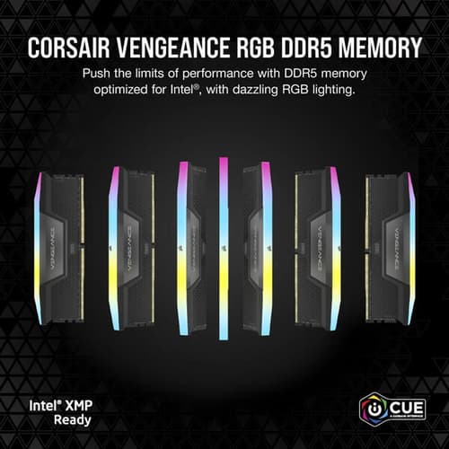 Corsair Vengeance RGB 32GB (16GBx2) DDR5 6400MHz Ram (Black)