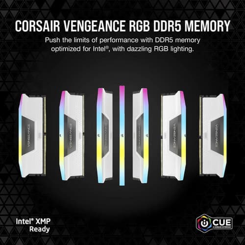 Corsair Vengeance RGB 64GB (32GBx2) DDR5 5600MHz Ram (White)