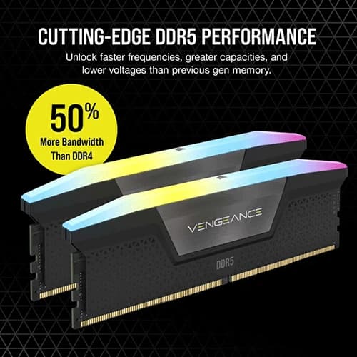 Corsair Vengeance RGB 96GB (48GBx2) 5200MHz CL38 DDR5 RAM