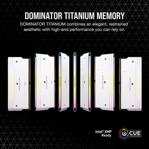 Corsair Dominator Titanium RGB DDR5 32GB (16GBx2) 6000MHz Desktop Ram (White)