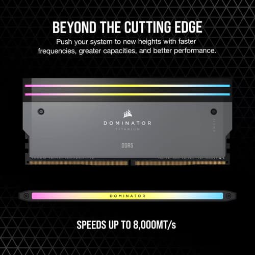 Corsair Dominator Titanium RGB DDR5 32GB (16GBx2) 6000MHz Desktop Ram (Grey)