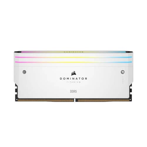 Corsair Dominator Titanium RGB DDR5 32GB (16GBx2) 7200MHz RAM (White)