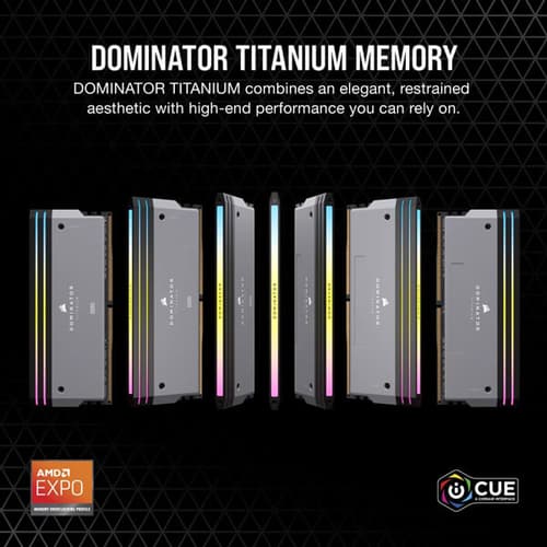Corsair Dominator Titanium RGB 64GB (32GBx2) DDR5 6600MHz Ram(Grey)
