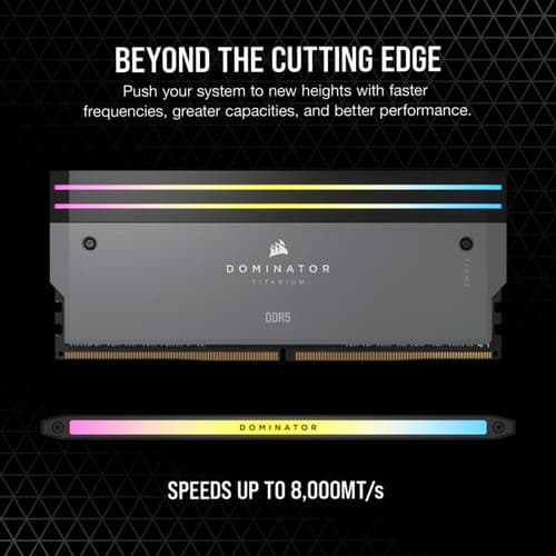 Corsair Dominator Titanium RGB 64GB (32GBx2) DDR5 6600MHz Ram(Grey)