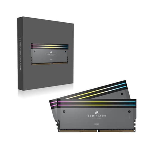 Corsair Dominator Titanium RGB 64GB (32GBx2) DDR5 6600MHz Ram(Grey)