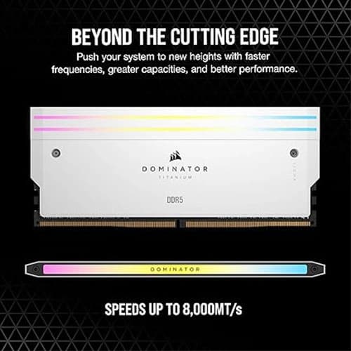 Corsair Dominator Titanium RGB White 64GB (32GBx2) 6000MHz CL30 DDR5 RAM