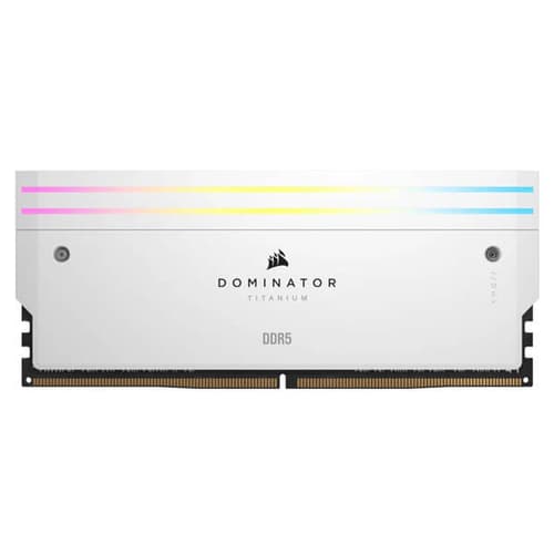 Corsair Dominator Titanium RGB DDR5 64GB (32GBx2) 6600MHz RAM (White)