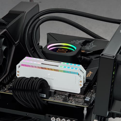 Corsair Dominator Platinum RGB DDR5 32GB (16GBx2) 5600MHz RAM (White)