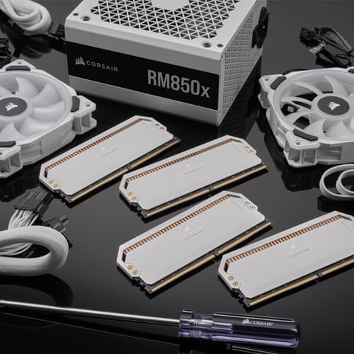 Corsair Dominator Platinum RGB DDR5 32GB (16GBx2) 5600MHz RAM (White)