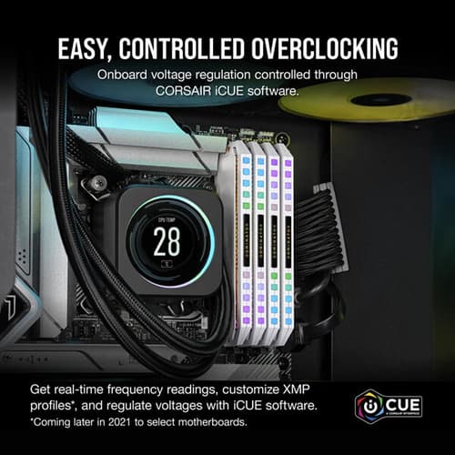 Corsair Dominator Platinum RGB 32GB (16GBx2) DDR5 6200MHz Desktop RAM (White)