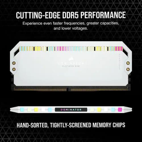Corsair Dominator Platinum RGB 64GB (32GBx2) DDR5 5600MHz Desktop RAM(White)