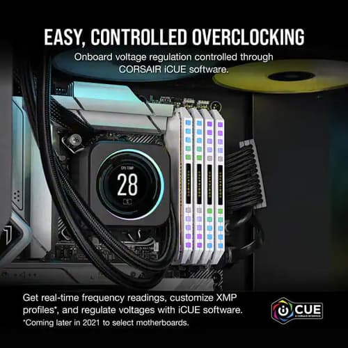 Corsair Dominator Platinum RGB 64GB (32GBx2) DDR5 5600MHz Desktop RAM(White)