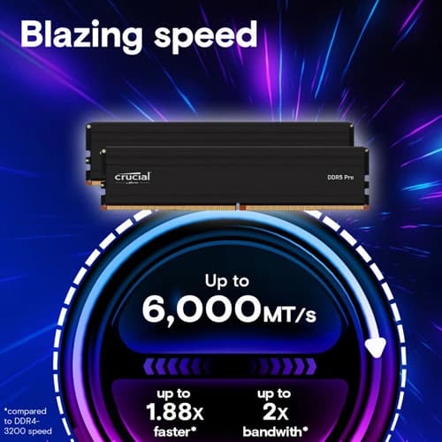 Crucial Pro 32GB (16GBx2) 6000MHz CL48 DDR5 RAM