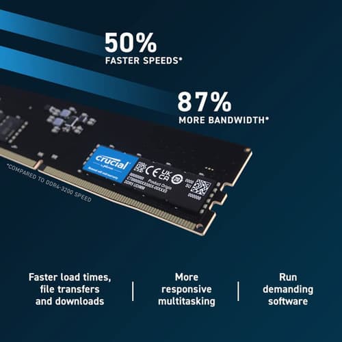 Crucial 8GB (8GBx1) DDR5 4800MHz Desktop RAM