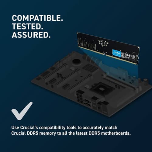 Crucial 8GB (8GBx1) DDR5 4800MHz Desktop RAM