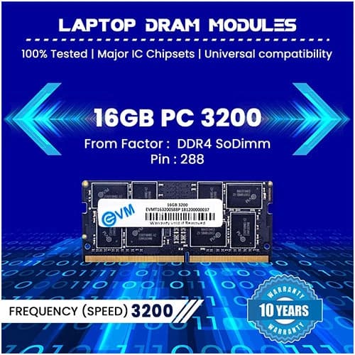 EVM 16GB 3200MHz DDR4 Laptop RAM