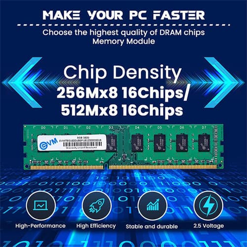 EVM 8GB (8GBx1) DDR3 1600MHz Desktop RAM