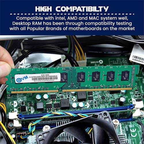 EVM 8GB (8GBx1) DDR3 1600MHz Desktop RAM