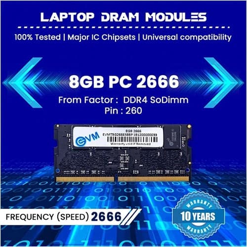 EVM 8GB 2666MHz DDR4 Laptop RAM