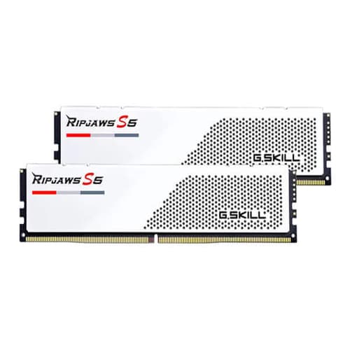 G.Skill Ripjaws S5 32GB (16GBx2) DDR5 6000MHz Desktop RAM (Matte White)