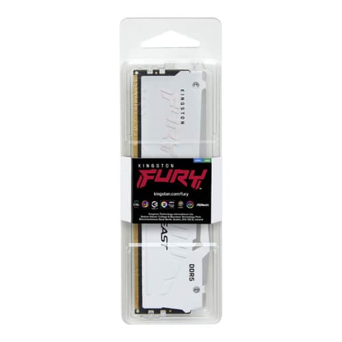 Kingston Fury Beast RGB EXPO 16GB (16GBx1) DDR5 5200MHz Desktop RAM (White)