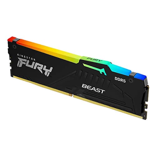 Kingston Fury Beast RGB XMP 16GB (16GBx1) DDR5 5200MHz Desktop RAM (Black)