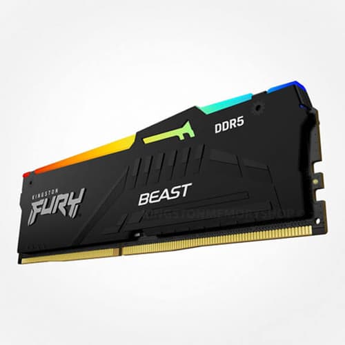 Kingston FURY Beast RGB 32GB (32GBx1) DDR5 5600MHz Black  Desktop RAM