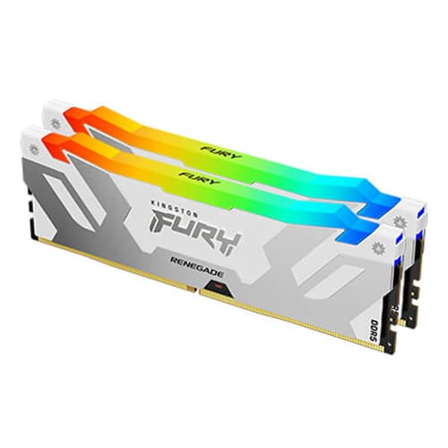Kingston Fury Renegade RGB XMP 32GB (16GBx2) DDR5 6000MHz Desktop Ram (White-Silver)