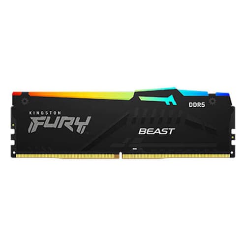 Kingston Fury Beast RGB 32GB (16GBx2) DDR5 6000MHz Desktop RAM (Black)
