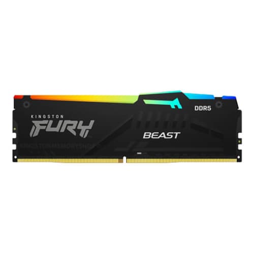 Kingston Fury Beast RGB 16GB (16GBx1) DDR5 6000MHz Black Desktop RAM