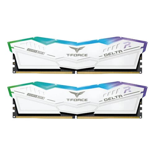 TeamGroup T-Force Delta RGB 32GB (16GBx2) DDR5 6000MHz Desktop RAM (White)