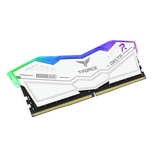 Teamgroup T-Force Delta RGB 32GB (16GBx2) DDR5 6400MHz Desktop RAM (White)