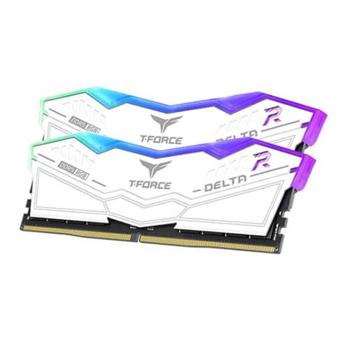 TeamGroup T-Force Delta RGB 32GB (16GBx2) DDR5 6400MHz Desktop RAM (White)