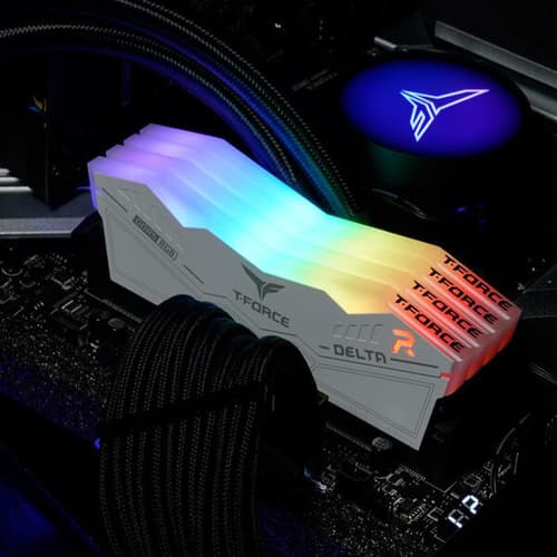 TeamGroup T-Force Delta RGB 64GB (32GBx2) DDR5 5200MHz Desktop RAM (White)