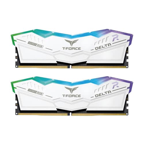 TeamGroup T-Force Delta RGB 64GB (32GBx2) DDR5 5200MHz Desktop RAM (White)