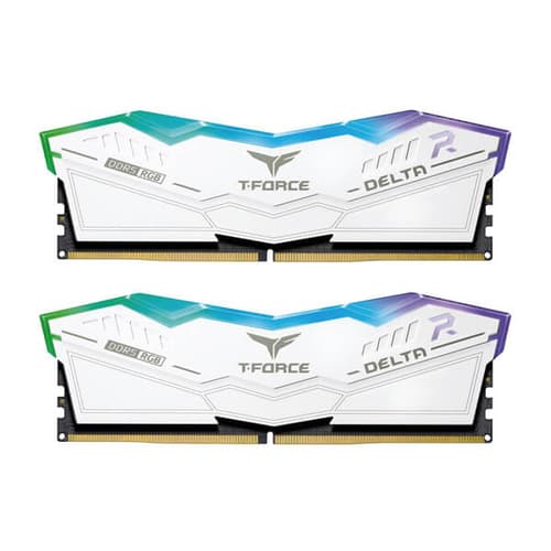 TeamGroup T-Force Delta RGB 64GB (32GBx2) DDR5 6000MHz Desktop RAM (White)