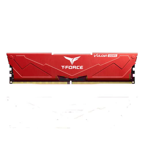 TeamGroup T-Force Vulcan 32GB (32GBx1) DDR5 6000MHz Desktop Ram (Red)