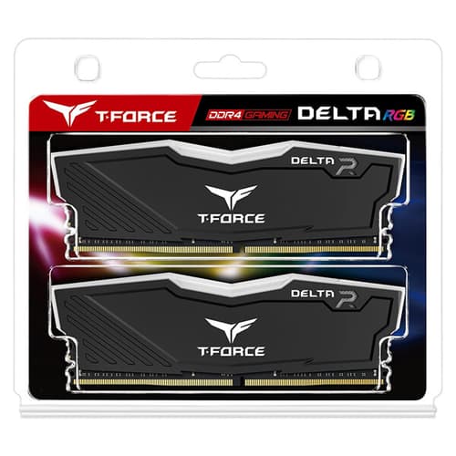 TeamGroup T-Force Delta RGB 32GB (16GBx2) DDR4 3600MHz Desktop RAM (Black)