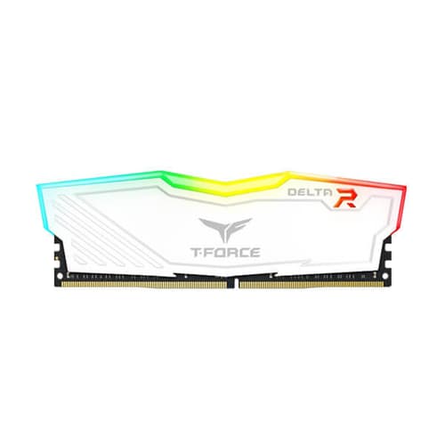 TeamGroup T-Force Delta RGB 16GB (16GBx1) DDR4 3600MHz Desktop RAM (White)