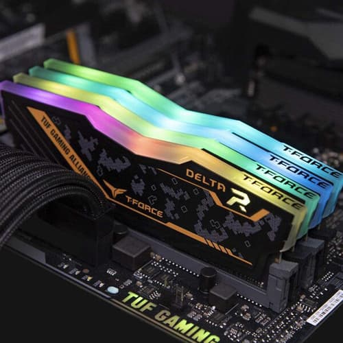 TeamGroup T-Force Delta TUF Gaming RGB 32GB (16GBx2) DDR4 3200MHz Desktop RAM (Black)
