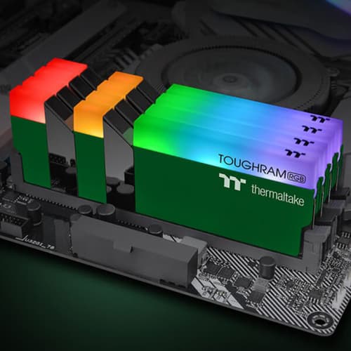 Thermaltake Toughram RGB 16GB (8GBx2) DDR4 3600MHz Desktop RAM (Racing Green)