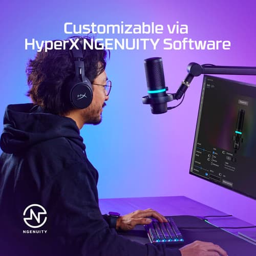 HyperX DuoCast RGB USB Condenser Microphone (Black)