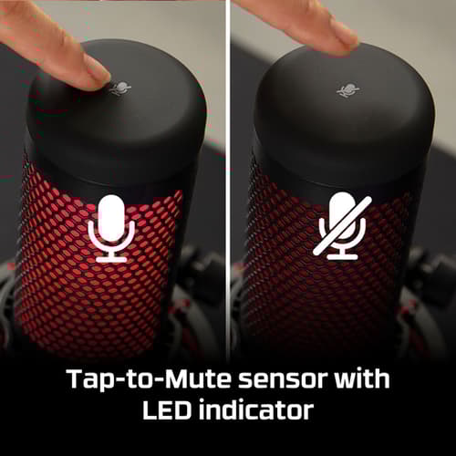 HyperX QuadCast Red LED USB Condenser Microphone (Black)