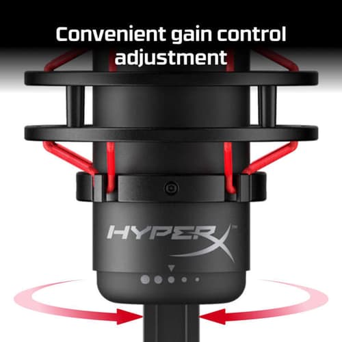 HyperX QuadCast Red LED USB Condenser Microphone (Black)