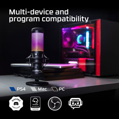 HyperX QuadCast S RGB USB Condenser Microphone (Black)