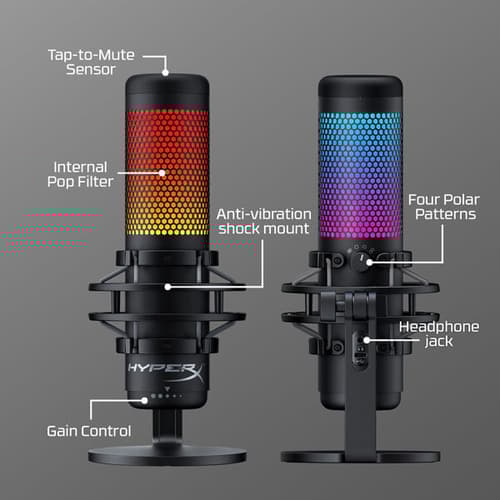 HyperX QuadCast S RGB USB Condenser Microphone (Black)