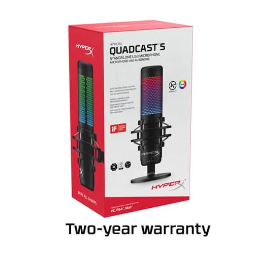HyperX QuadCast S RGB USB Condenser Microphone (Black)