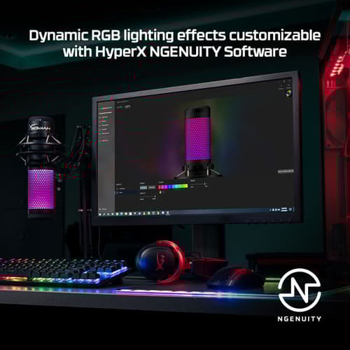 HyperX QuadCast S RGB USB Condenser Microphone (White)