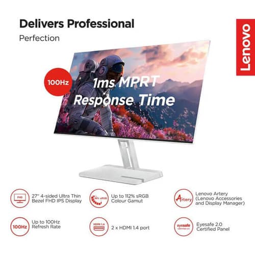 Lenovo L27i-4A 27 Inch White Monitor