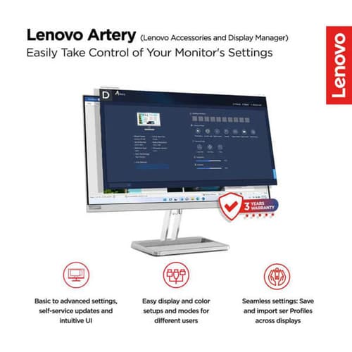 Lenovo L27i-4A 27 Inch White Monitor